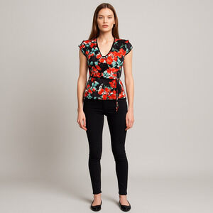 Charlotte Russe Blouse Side Tie Size Small